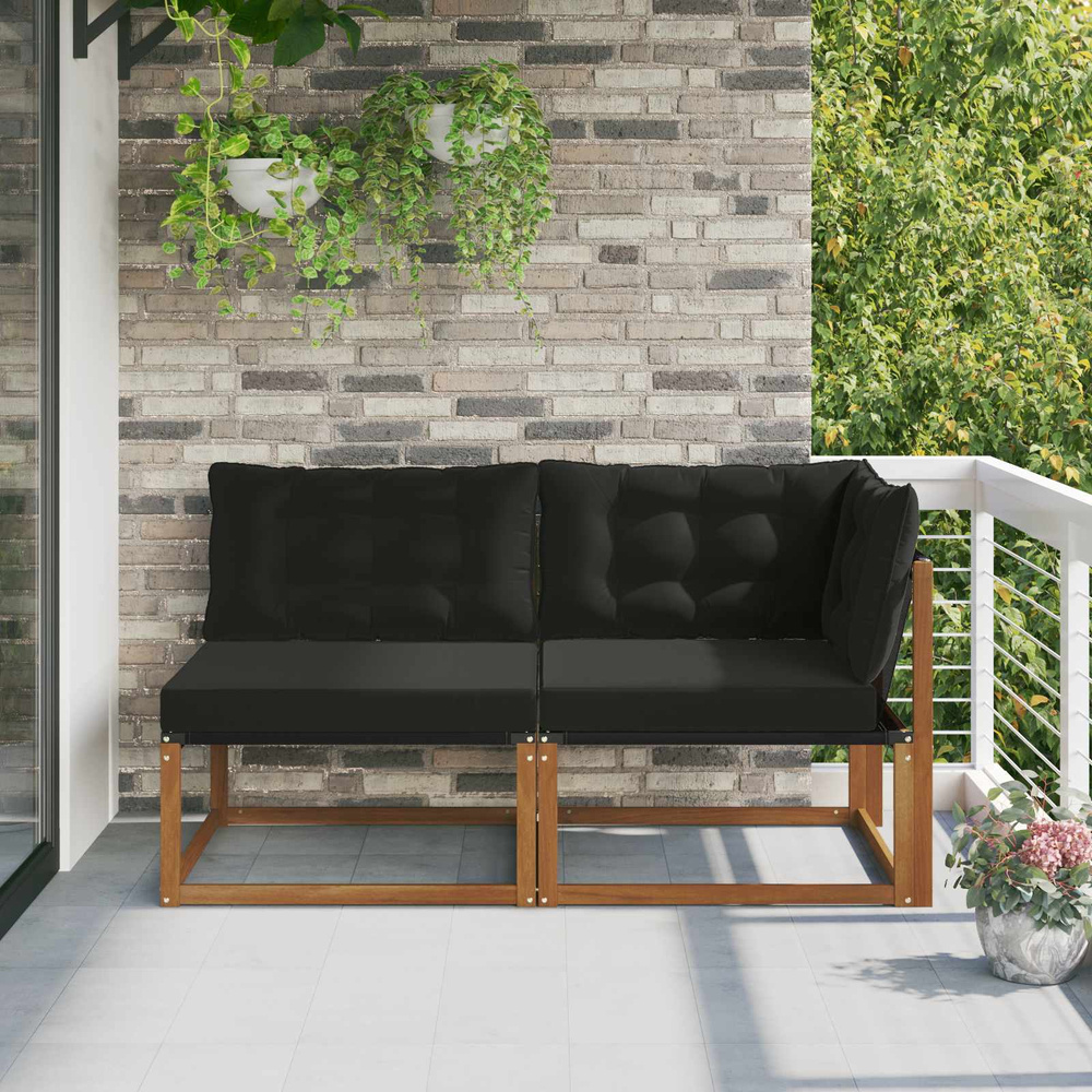 7 szt. Modułowa sofa na zewnątrz Lite Drewno Akacji Naturalny