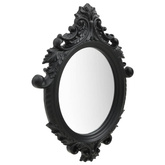 vidaXL Lustro ścienne w ozdobnej ramie, 56x76 cm, czarne