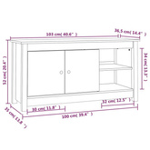 vidaXL Szafka pod TV, miodowy brąz, 103x36,5x52 cm, drewno sosnowe