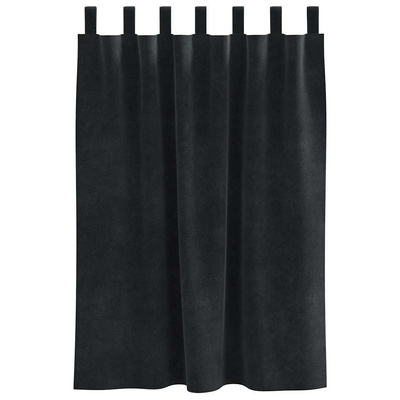 Zasłony zaciemniające 2 pcs Czarny 140 x 140 cm Aksamit