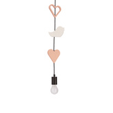 Trio hhh p lampa wisząca czarny 3x20W E27 iq kids różowy+biały