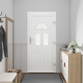 Drzwi Frontowe 98 x 208 cm PVC antracytowy