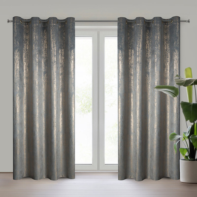 Zasłona Dara srebrna 140x250