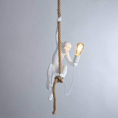 Lampa Wisząca Biała Małpa Abruzzo Pino E27