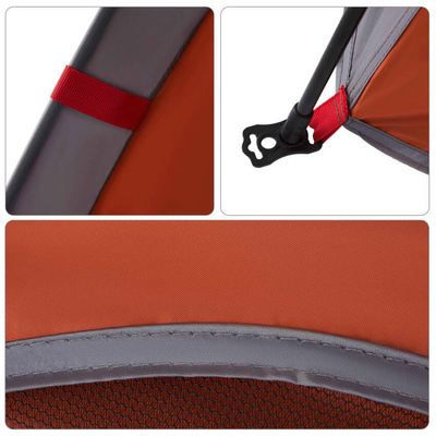 vidaXL Namiot rodzinny, kabinowy, 4-os., szaro-pomarańczowy