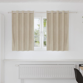 Zasłony zaciemniające 2 pcs Kremowy 140 x 140 cm Aksamit