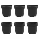 Okrągła doniczka na kwiaty 6 pcs Czarny ? 19 x 16 cm