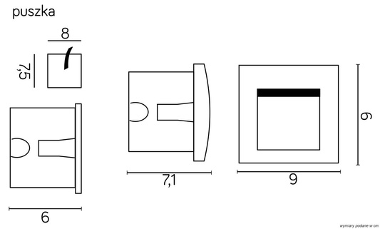 Lampa do zabudowy M2029