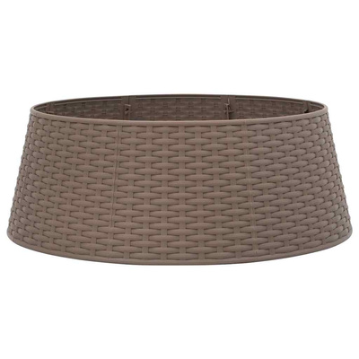 Osłona pod choinkę, brązowa, Ø65x23 cm, plastikowa