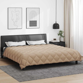 Zimowa Kołdra Antracyt i Taupe 200 x 200 cm Mikrofibra