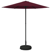 Parasol ogrodowy z podstawą 230 x 230 cm Poliester Prostokątny