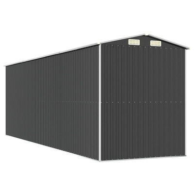 Szopa ogrodowa, antracytowa, 192x606x223 cm, stal galwanizowana