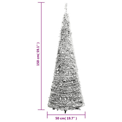 Sztuczna choinka typu pop-up, ośnieżona, 100 LED, 150 cm