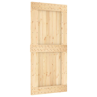 Drzwi przesuwne Naturalny i czarny 95 x 210 cm