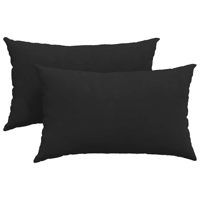 Poduszki na sofę 2 pcs Czarny 50 x 30 cm tkanina