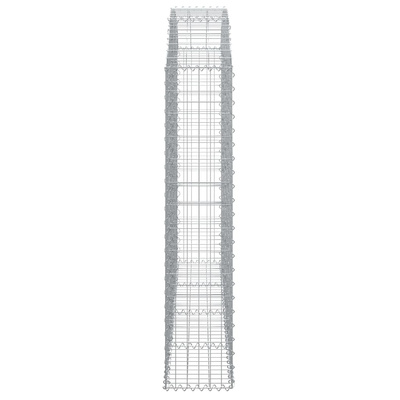 Łukowaty kosz gabionowy 200x30x140/160 cm, galwanizowane żelazo