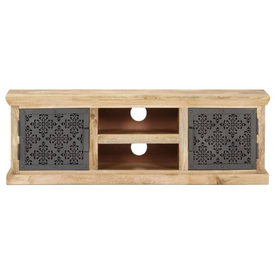 vidaXL Szafka pod TV ze stalowymi drzwiami, 120x30x40 cm, drewno mango
