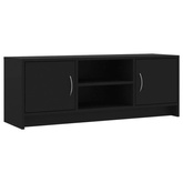 vidaXL Szafka pod TV, czarna, 102x30x37,5 cm, materiał drewnopochodny