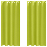 Firany blackout z kółkami 2 pcs Zielony 260 x 140 cm Poliester