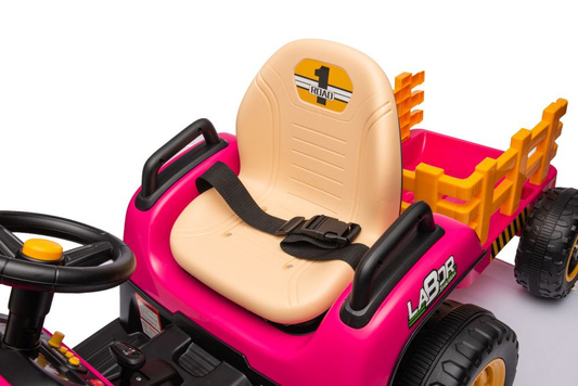 Traktor Na Akumulator BBH-030 Różowy