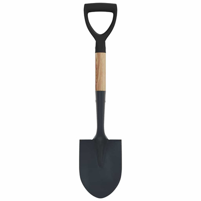 Łopata Czarny 68,5 cm Stal Powlekana i Lite Drewno
