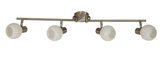 Lampa sufitowa Avila listwa ze szklanymi kloszami 4-punktowa do salonu