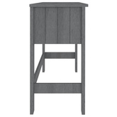 vidaXL Biurko HAMAR, ciemnoszare, 110x40x75 cm, lite drewno sosnowe