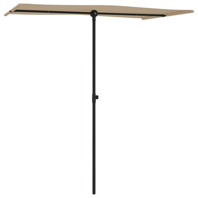 Parasol ogrodowy na aluminiowym słupku, 180x110 cm, taupe