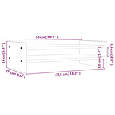 Podstawka na monitor, szara, 50x27x15 cm, lite drewno sosnowe