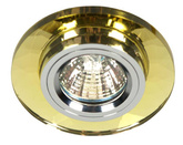 Oprawa stropowa Candellux  ss-11 chrom stała okrągła  złote szkło
