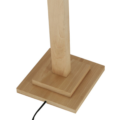 alset lampa podłogowa drewno buk + srebrny 1x18w led 4000