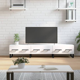 vidaXL Szafka pod TV, biała, 150x36x30 cm, materiał drewnopochodny wariant 5