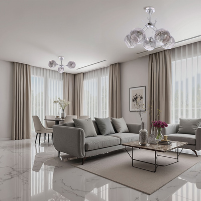 Lampa wisząca CESAR srebrna 5x40W E27 nowoczesna elegancja do salonu jadalni sypialni