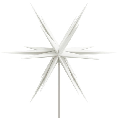 Ozdoba świetlna LED na kołku, składana, biała, 57 cm