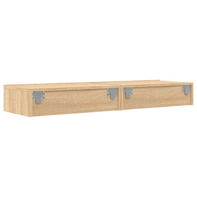 vidaXL Szafki telewizyjne z LED, 2 szt., dąb sonoma, 60x35x15,5 cm