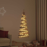 Choinka z 50 diodami LED Naturalny 120 cm jesion lite drewno