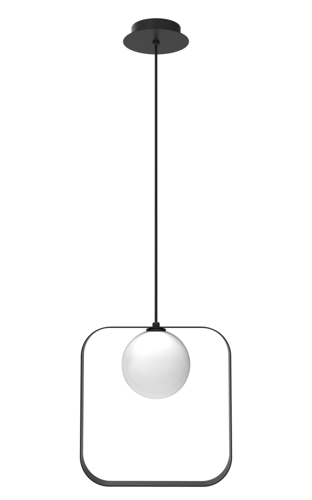 Lampa wisząca czarna kwadrat Tula Ledea 50101074
