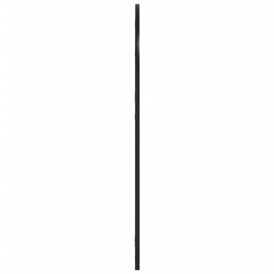 vidaXL Lustro ścienne, czarne, 60x90 cm, zakończone łukiem, żelazo