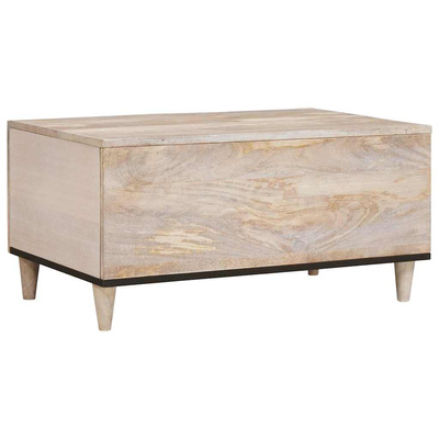 Stolik kawowy Biały 80 x 54 x 40 cm Drewno inżynieryjne
