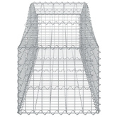 Kosze gabionowe, 50 szt, 200x50x40/60 cm, galwanizowane żelazo