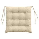 Poduszki na siedziska 4 pcs Kremowy 40 x 40 x 6 cm tkanina