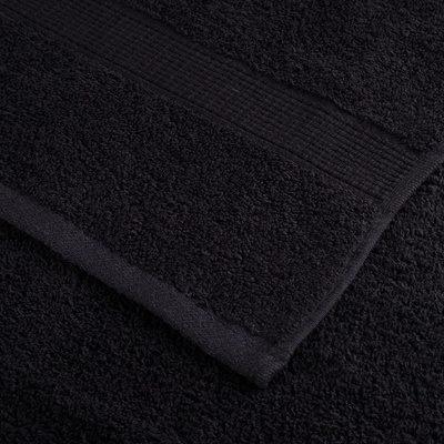 Ręczniczki premium SOLUND, 10 szt., czarne, 30x50 cm, 600 g/cm²