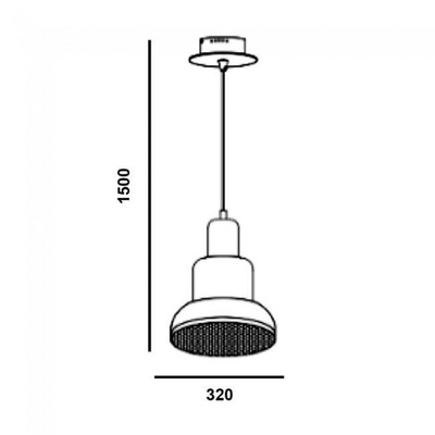 Lampa wisząca BETON 5xG9 150cm
