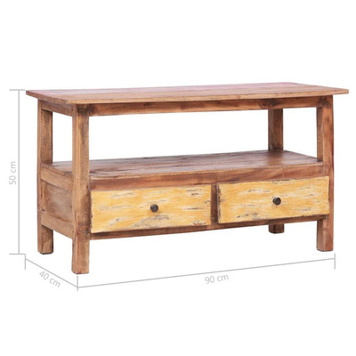 vidaXL Szafka pod TV, 90 x 40 x 50 cm, lite drewno z odzysku