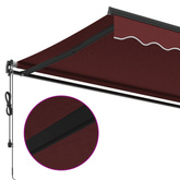 Automatycznie zwijana markiza, burgundowa, 450x350 cm