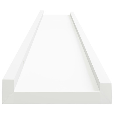 vidaXL Półki ścienne na zdjęcia, 2 szt., białe, 80x9x3 cm, MDF