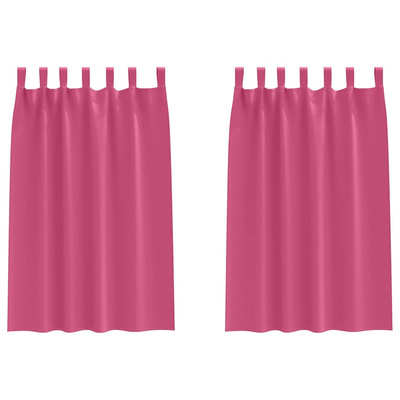 Firany blackout z kółkami 2 pcs Jasnoróżowy 175 x 140 cm
