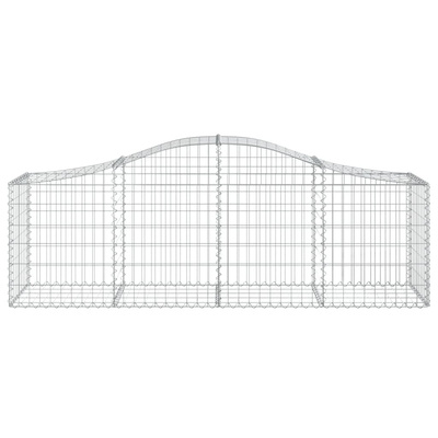 Kosze gabionowe, 10 szt, 200x50x60/80 cm, galwanizowane żelazo