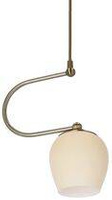 Serano lampa wisząca patynowy 1x60W E27 klosz kremowy