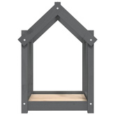 vidaXL Legowisko dla psa, szare, 61x50x70 cm, lite drewno sosnowe